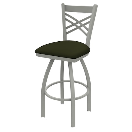 Holland Bar Stool Co 25" Swivel Counter Stool, Nickel Finish, Canter Pine Seat 82025AN010